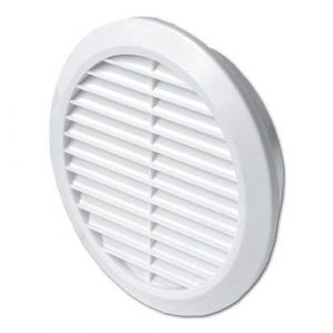 Ventilation Grille, Plastic, White, with Anti Insect Net, diameter 100MM