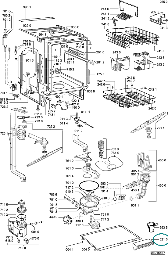 Control Module for Whirlpool Indesit Dishwashers - 480140101482 Whirlpool / Indesit