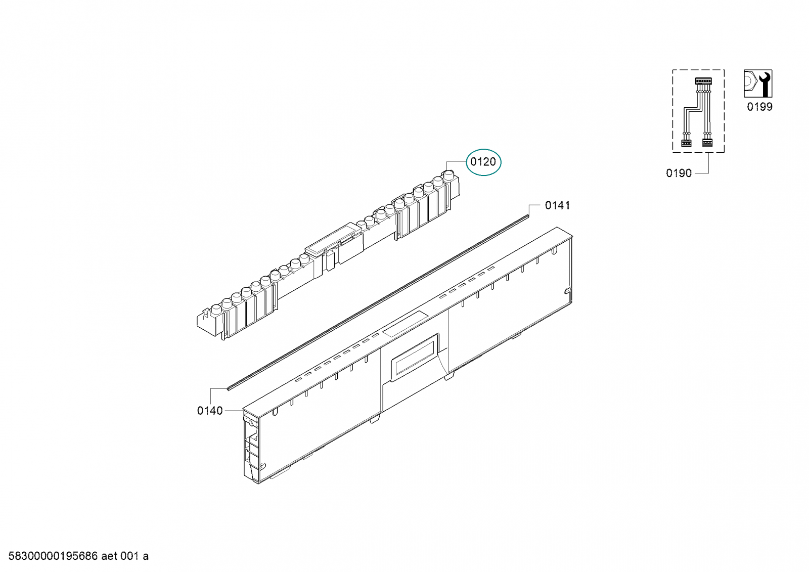 Electronic Module for Bosch Siemens Dishwashers - Part nr. BSH 11021257 BSH - Bosch / Siemens