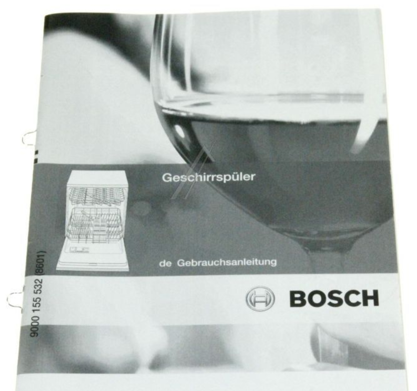 Instruction Manual for Bosch Siemens Dishwashers - Part nr. BSH 00696158 BSH - Bosch / Siemens