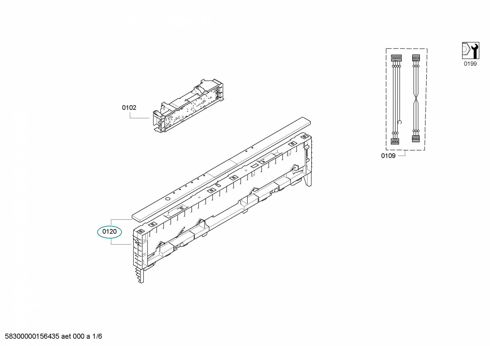 Stainless Panel Frame for Bosch Siemens Dishwashers - Part nr. BSH 00706763 BSH - Bosch / Siemens