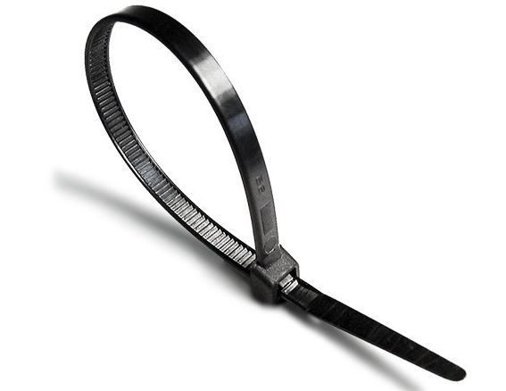 Black Cable Ties, Short-term UV Resistant, Load Capacity 8KG, Bundle Diameter 30MM, Size 2,5x120MM, 100pcs in a Package - VPC 2,5x120 TIE PRO