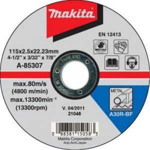 Cutting Disc, 115X2,5X22,23MM, for Steel Makita Univerzální